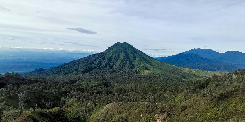 Mount Papandayan trekking, one of the top places to visit near Jakarta for adventure.
