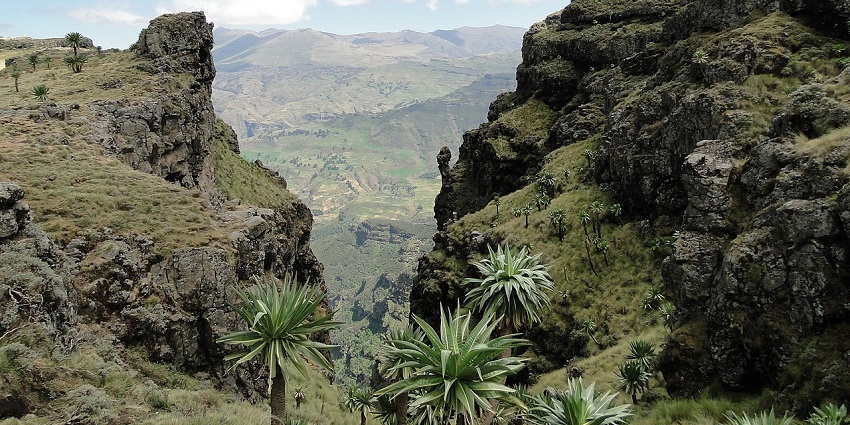 Simien Mountains National Park scenic trekking spot among things to do in Gondar Ethiopia.
