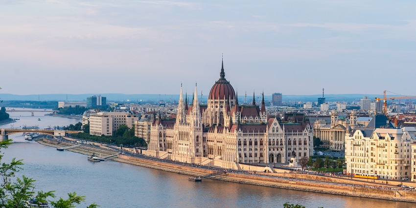 Hungarian Parliament Building in Budapest iconic site among places to visit near Poland.
