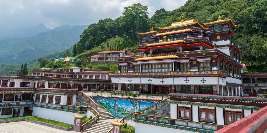 Rumtek Monastery in Sikkim, a serene gem among captivating places to visit near Nepal.
