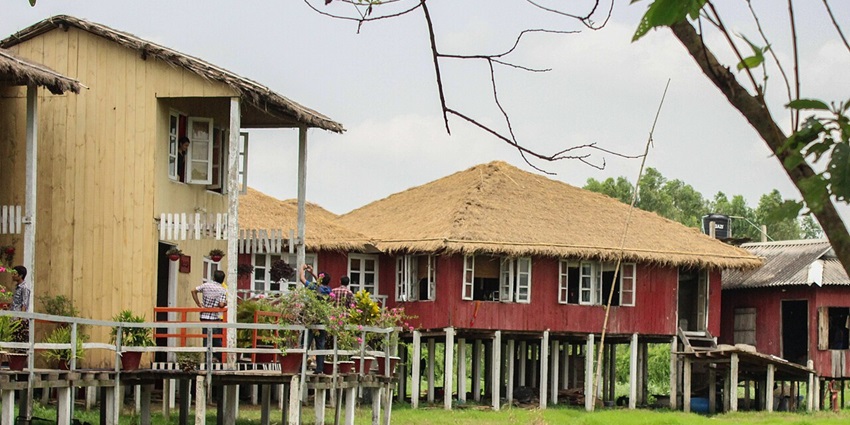 Tranquil Padma Resort near the Padma River, one of the peaceful places to visit near Dhaka.