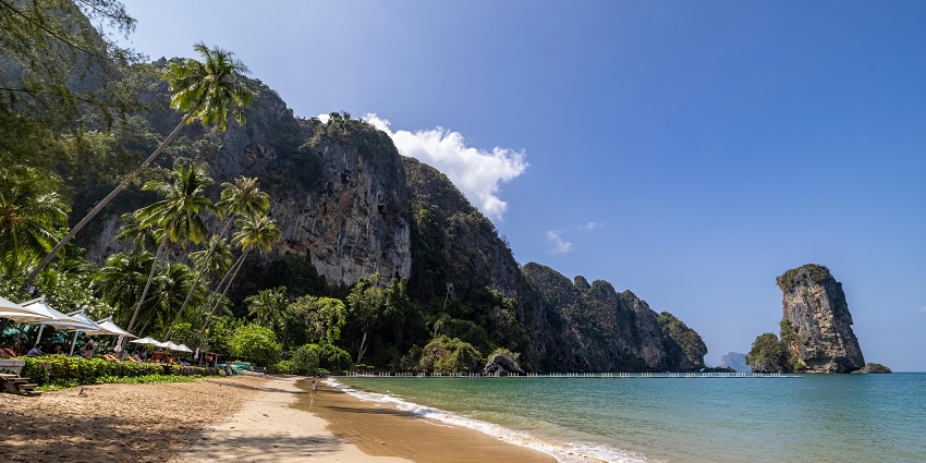 Admiring the dramatic Ao Nang cliffs is one of the most memorable things to do in Krabi for Bachelors.