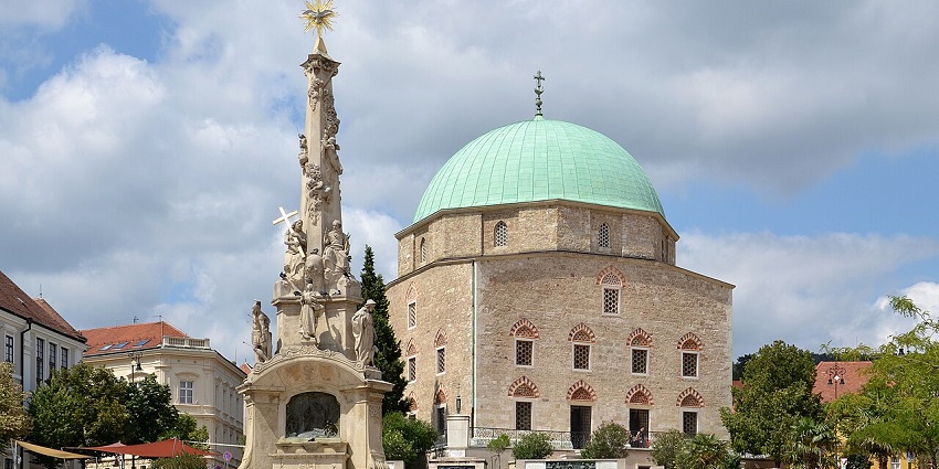 Historic domed building with blend of Islamic and Christian architectural features.