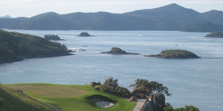 Golfing at the scenic course is one of the top things to do in Hamilton Island Australia.