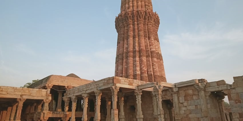 Qutub Minar, the world’s tallest brick minaret in Delhi, is among the best places to visit in Delhi in October.