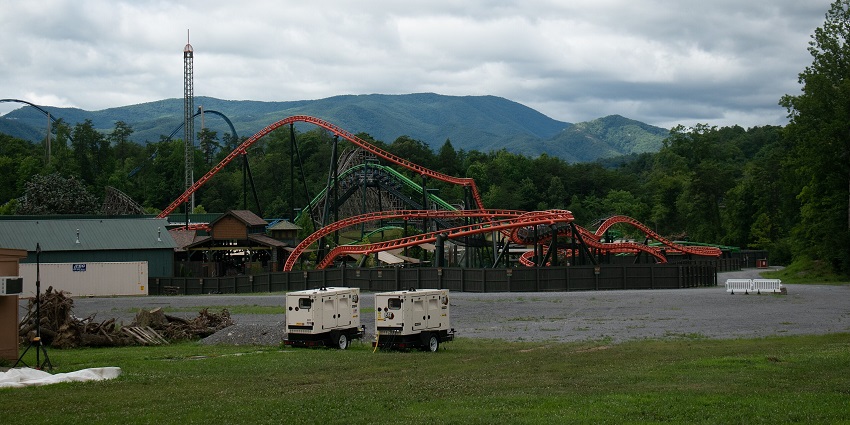 Riding coasters at Dollywood is one of the most thrilling things to do in Pigeon Forge.
