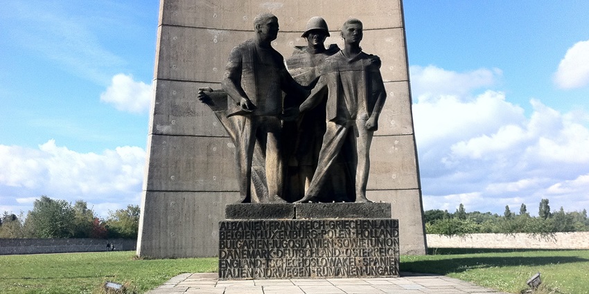 Statue at Sachsenhausen Memorial, one of the top places to visit near Berlin.