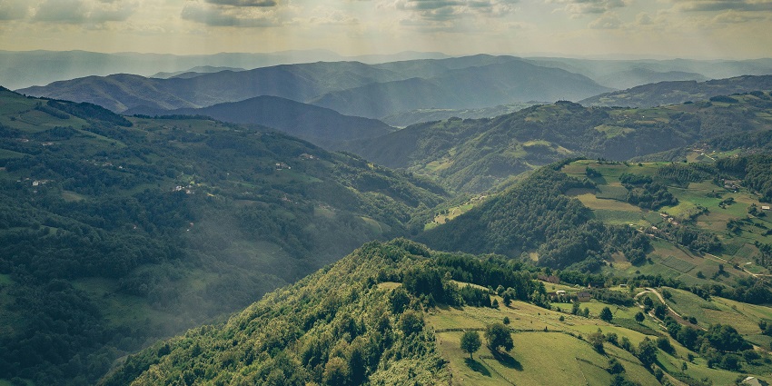 Scenic viewpoint at Kapija Podrinja in Serbia, peaceful places to visit near Turkey.
