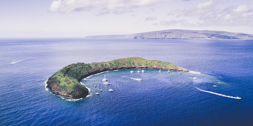 Snorkeling at Molokini Crater with clear waters and vibrant marine life is one of the best things to do in Maui.
