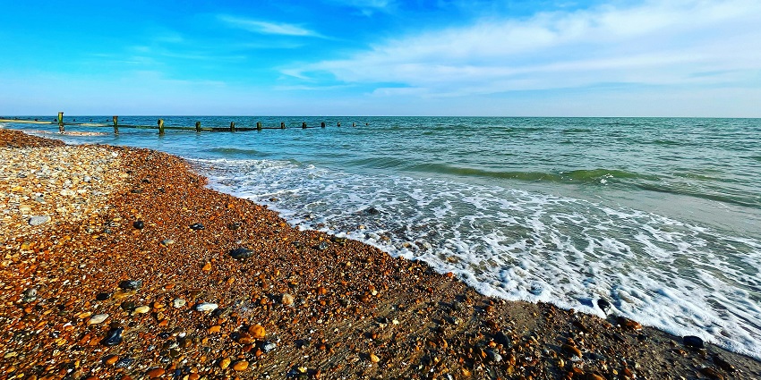 Walking along the quiet shore is one of the most relaxing things to do in Kessingland.
