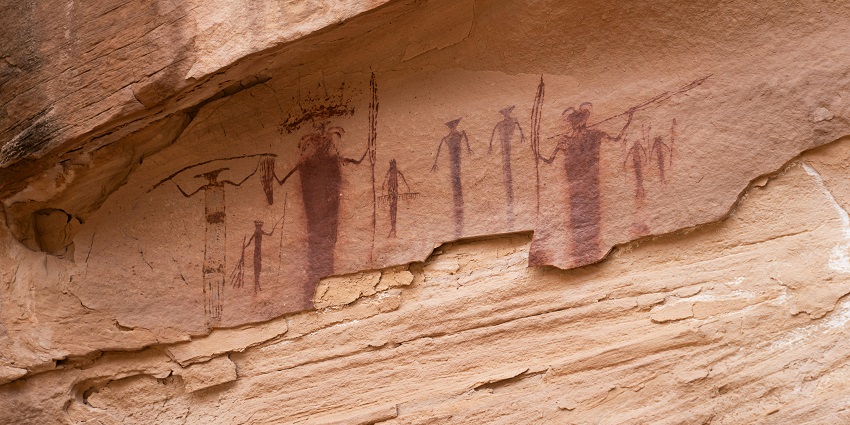 Ancient rock carvings at Tamgaly Tas, a unique site among scenic places to visit near Almaty.