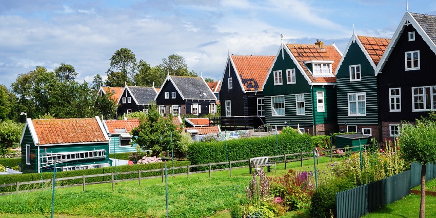 Admiring village houses is one of the most picturesque things to do in North Holland.