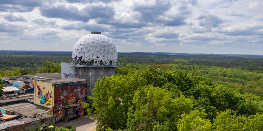 Teufelsberg ruins and forest views, amongst the top places to visit near Berlin.