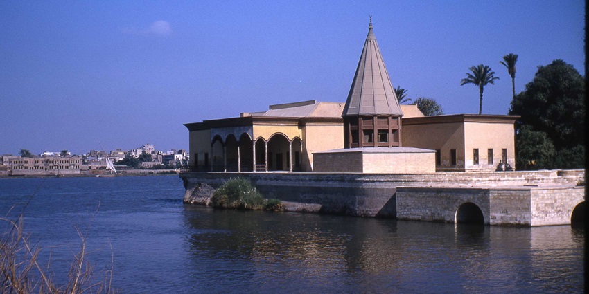 Kiosk of Qaitbay sits elegantly on the Nile, blending Islamic architecture with serenity.