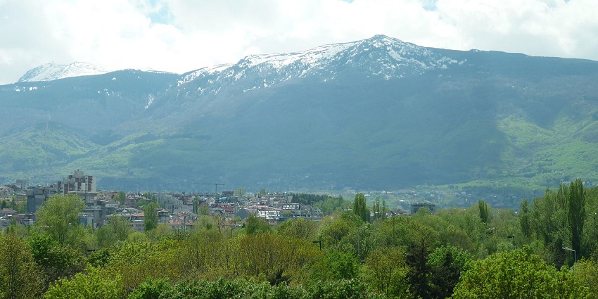 Scenic view of the Vitosha Mountains with forest trails and peaks, one of the best places to visit near Sofia.