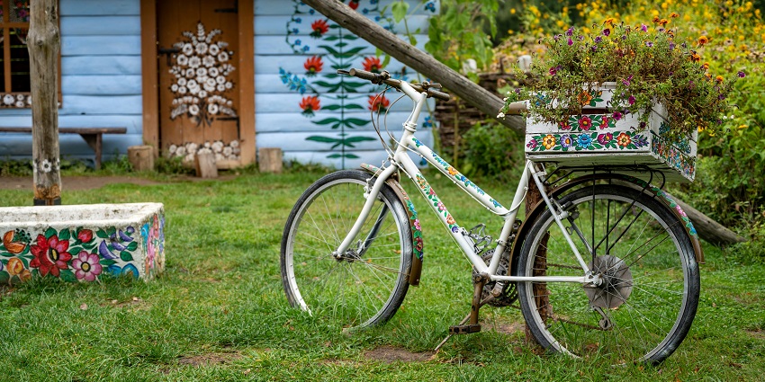 Zalipie village, a vibrant folk art destination near Kraków with colorful painted cottages.