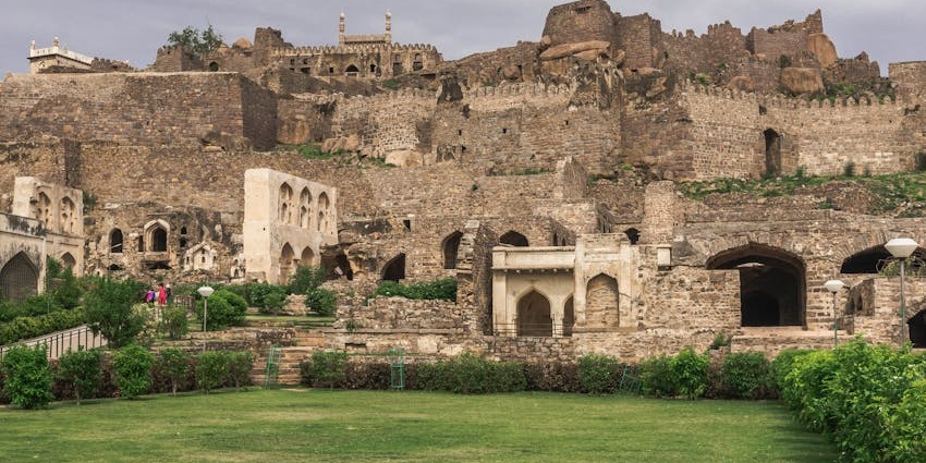 Bhongir Fort with rocky terrain and panoramic views, one of the historic places to visit near Kadthal.
