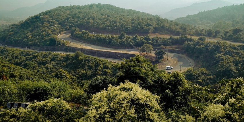 Biharinath Hill, with lush greenery and rocky terrain, one of the places to visit near Bishnupur West Bengal.