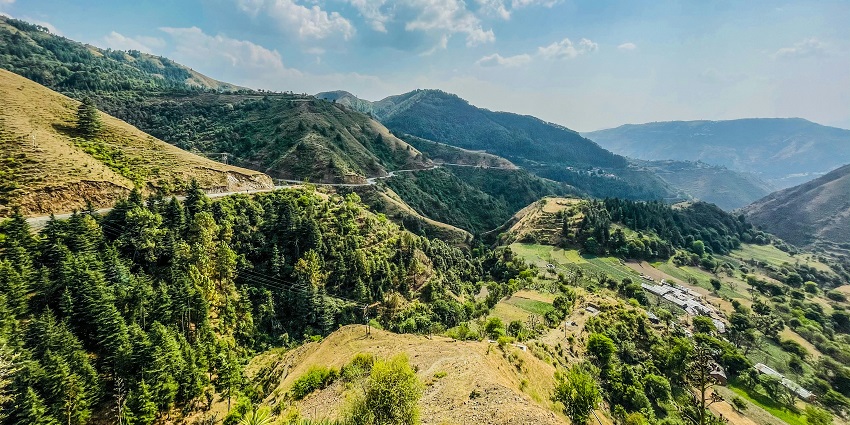 Chakrata's green hills and scenic views, one of the peaceful cold places to visit near Delhi.
