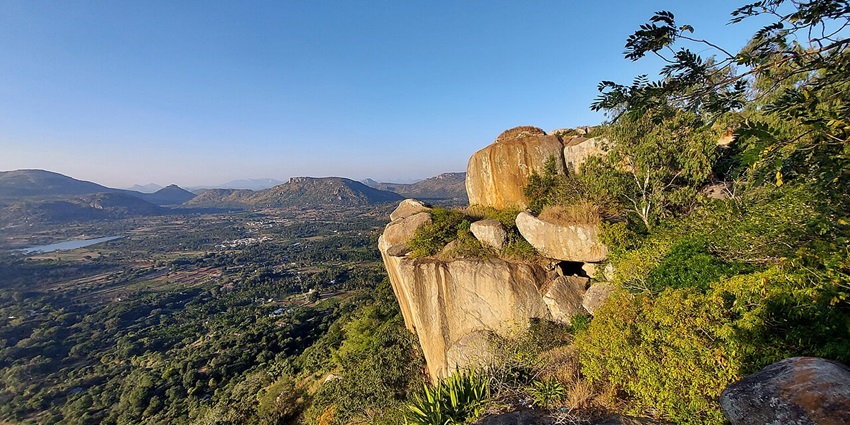 Rocky cliff and green hills of Devarayanadurga are among scenic places to visit near Dabaspet.