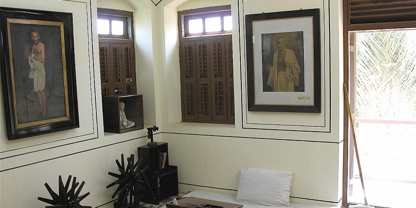 Interior view of Mani Bhavan Gandhi Museum, one of the iconic places to visit near Hanging Garden.
