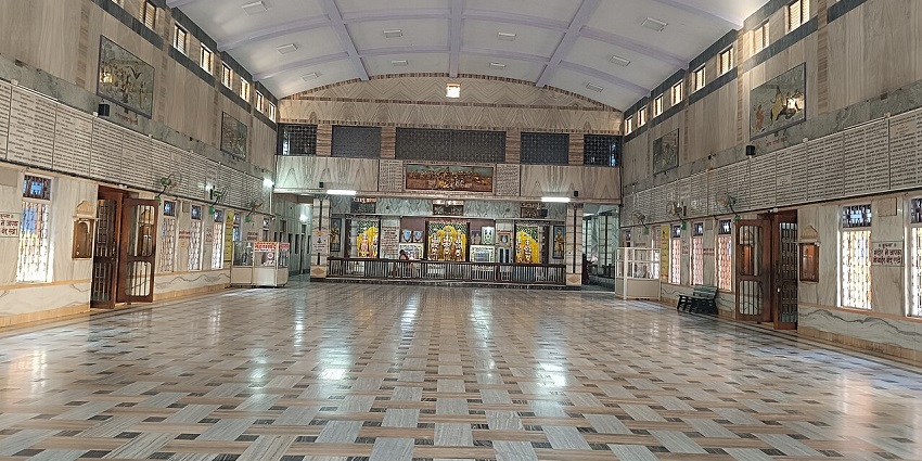 The interior view of Muktidham Temple at Nashik is a Jyotirlinga Temple