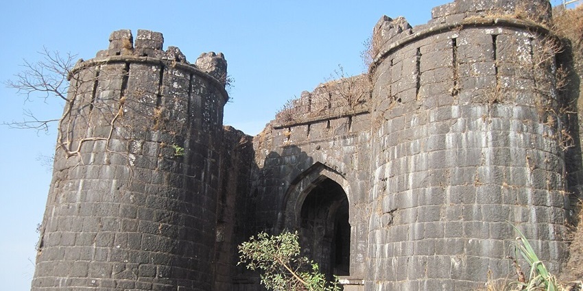 Sinhagad Fort historic walls and hilltop view, among places to visit near Baneshwar Temple.