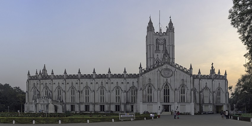 St. Paul’s Cathedral in Kolkata with traditional Christian architecture, one of the top places to visit near Ballygunge Kolkata.

