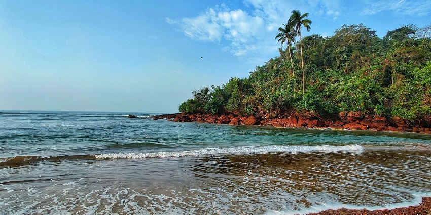 Varkala Beach with cliffs and waves, one of the best places to visit near Kilimanoor.