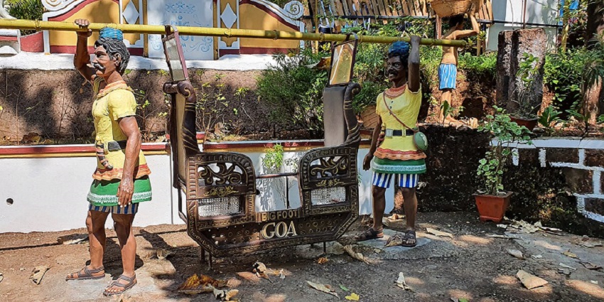 Big Foot Park in Loutolim has vibrant statues, greenery, and buildings in parks in Goa.
