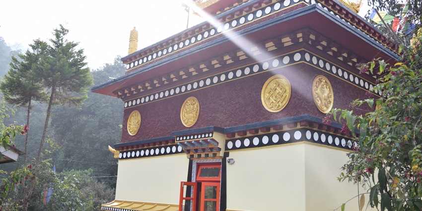 Tashiding Monastery during Bumchu Festival, one of the sacred festivals in Sikkim.