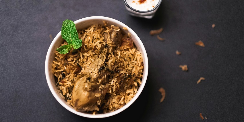 Chicken biryani served at Delhi Darbar Indian Restaurant, one of the popular Indian restaurants in Cappadocia Turkey.
