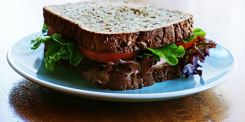 A freshly prepared sandwich served at Frank Ross Café.