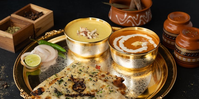 Indian thali served at Gopal Maharaj, one of the top restaurants in Fancy Bazar Guwahati.