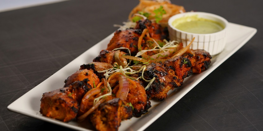 Chicken tikka served at Haveli Restaurant, one of the popular Indian restaurants in Antalya Turkey.