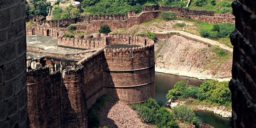 Historic Hiranagar Fort with ancient walls and traditional architecture.