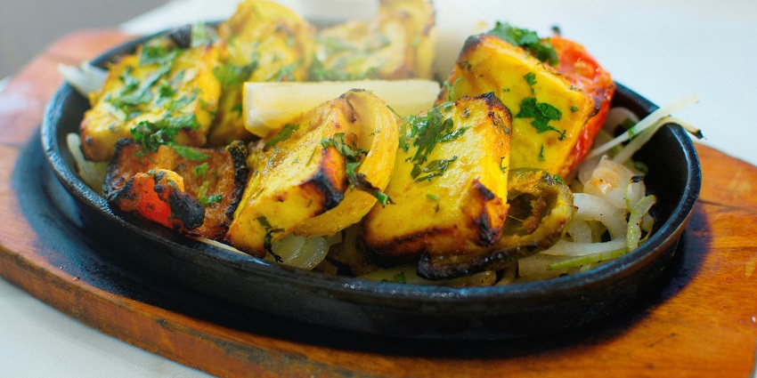 Paneer tikka served at Hotel Shompen Restaurant, a well-known dining spot in Port Blair.