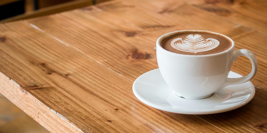 Close-up photo of a cup of coffee served at Kalimpong Coffee House, one of the popular cafes in Siliguri.

