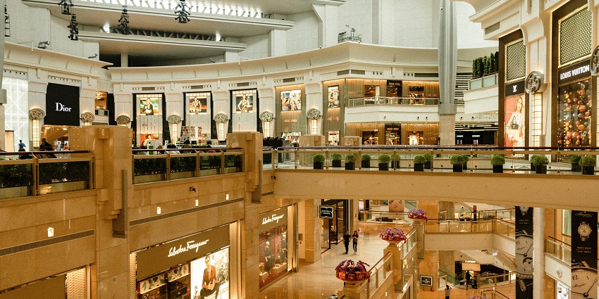 Modern interior of Phoenix Mall of Asia with bright lighting and spacious design.
