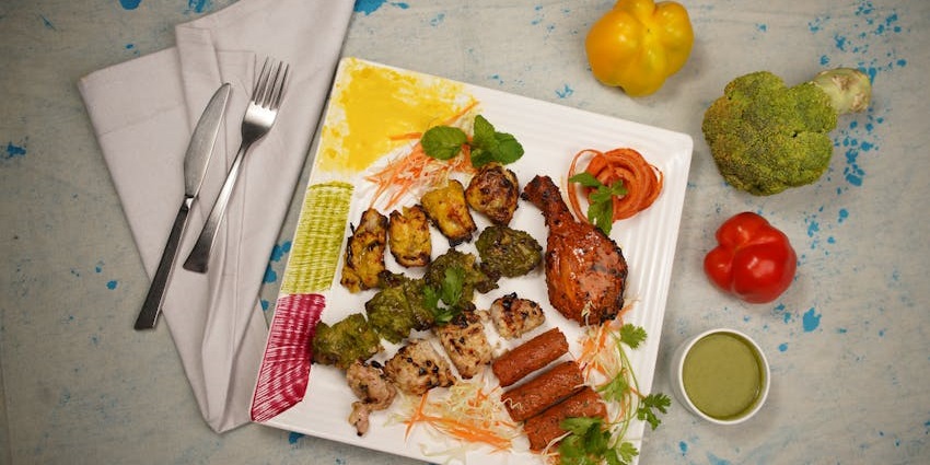 Tandoori platter served at Pirates Of Grill, best restaurants in Guwahati for dinner.