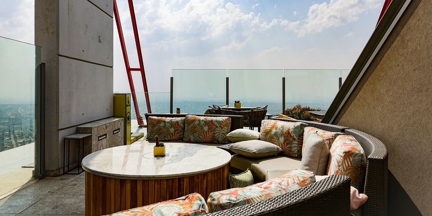 Rooftop Cafe in Port Blair with scenic city view and relaxing atmosphere.
