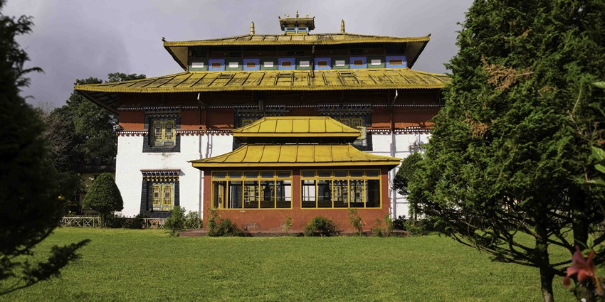 Tsuk-La-Khang Monastery during Saga Dawa, a key festival in Sikkim’s vibrant festivals.