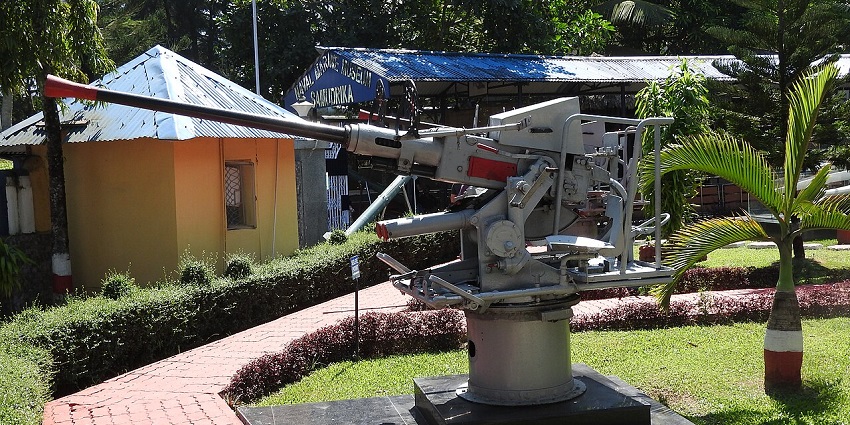 Display of a Navy gunner at the Samudrika Naval Marine Museum in Andaman.