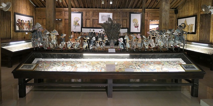 Traditional puppets and masks on display inside Setia Darma Mask and Puppet House, one of the museums in Bali.
