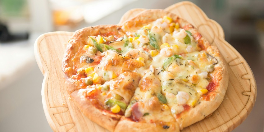 Pizza served at The Coffee Shop, one of the famous restaurants in Gangtok.
