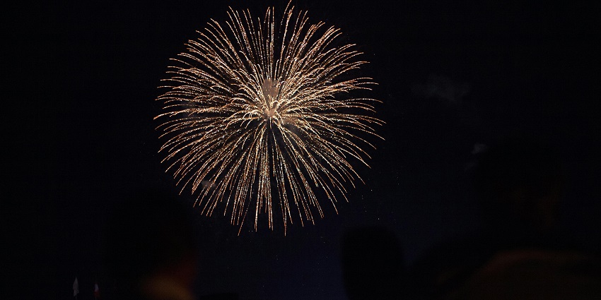 Fireworks brighten the night sky during festive parties in Udupi, Kapu, and Manipal.
