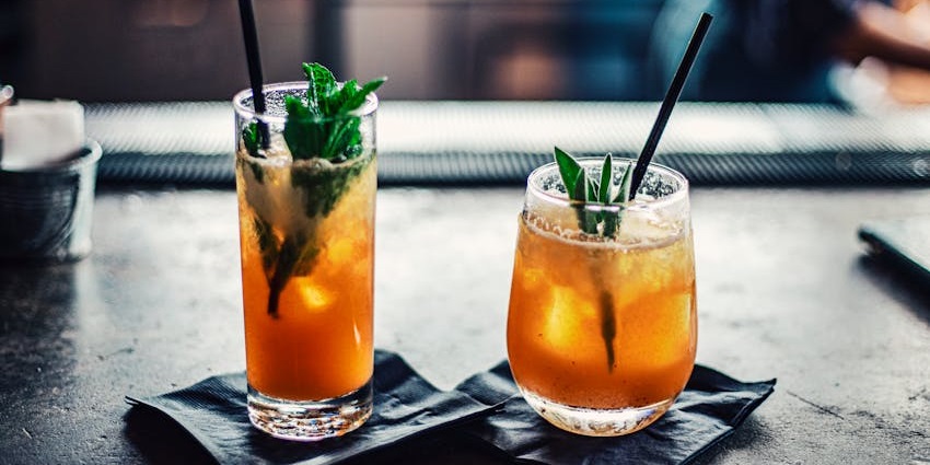 Mocktail drinks at Uptown Escape Cafe, one of the best restaurants in Guwahati for dinner.