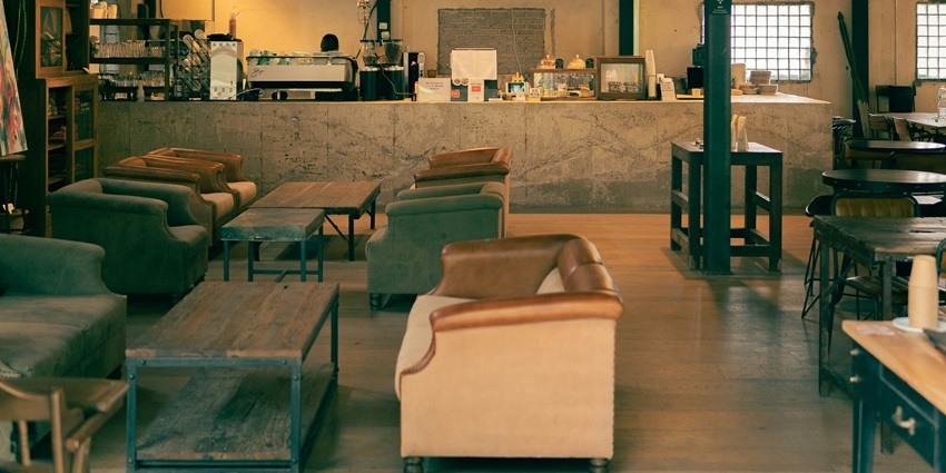 Interior of Zenxin Organic Food Centre with elegant decor, one of the popular veg restaurants in Malaysia.