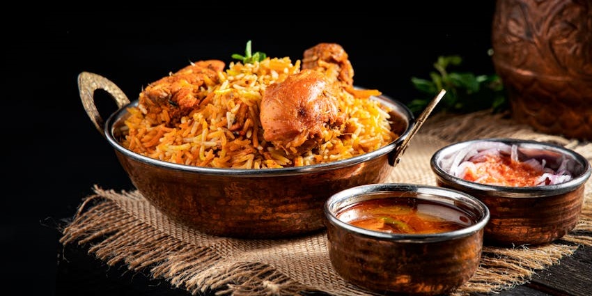 Chicken biryani served at Aminia, one of the famous restaurants on GS Road Guwahati.