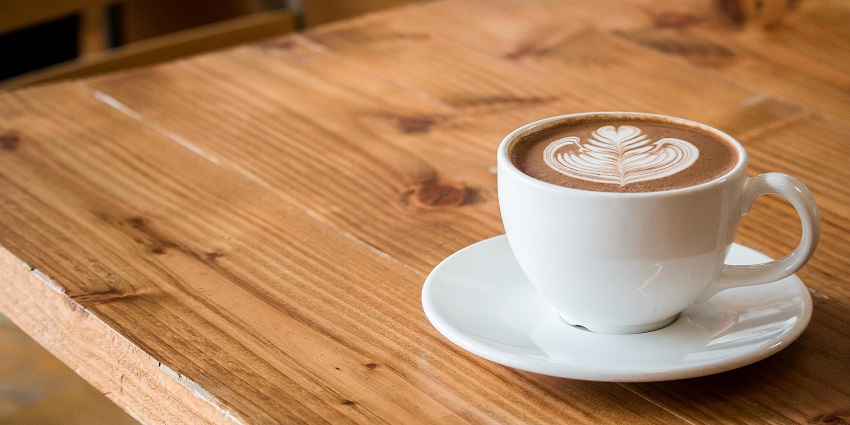 A warm cappuccino served in a cup at Anieza’s Cafe.